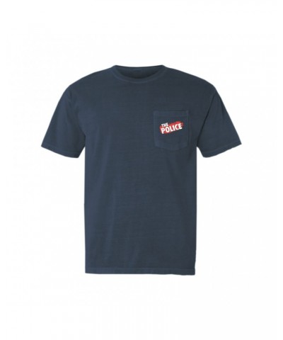 The Police T-Shirt | Brush Stoke Logo Pocket T-shirt $11.38 Shirts