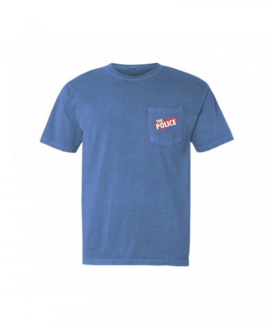 The Police T-Shirt | Brush Stoke Logo Pocket T-shirt $11.38 Shirts