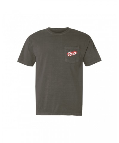 The Police T-Shirt | Brush Stoke Logo Pocket T-shirt $11.38 Shirts