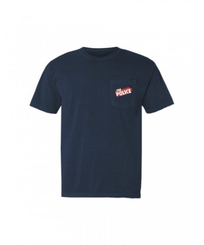 The Police T-Shirt | Brush Stoke Logo Pocket T-shirt $11.38 Shirts