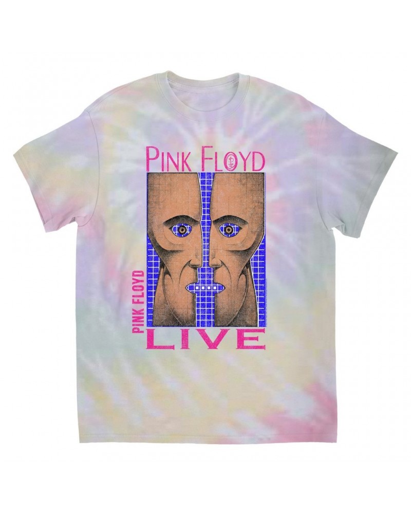 Pink Floyd T-Shirt | Neon Blue Pink Division Bell Tie Dye Shirt $8.35 Shirts