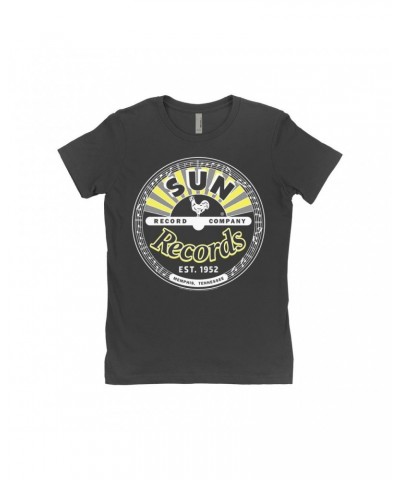 Sun Records Ladies' Boyfriend T-Shirt | Sunshine Yellow 1952 Logo Shirt $9.98 Shirts