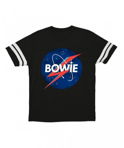 David Bowie T-Shirt | Bowie NASA Inspiration Football Shirt $12.19 Shirts