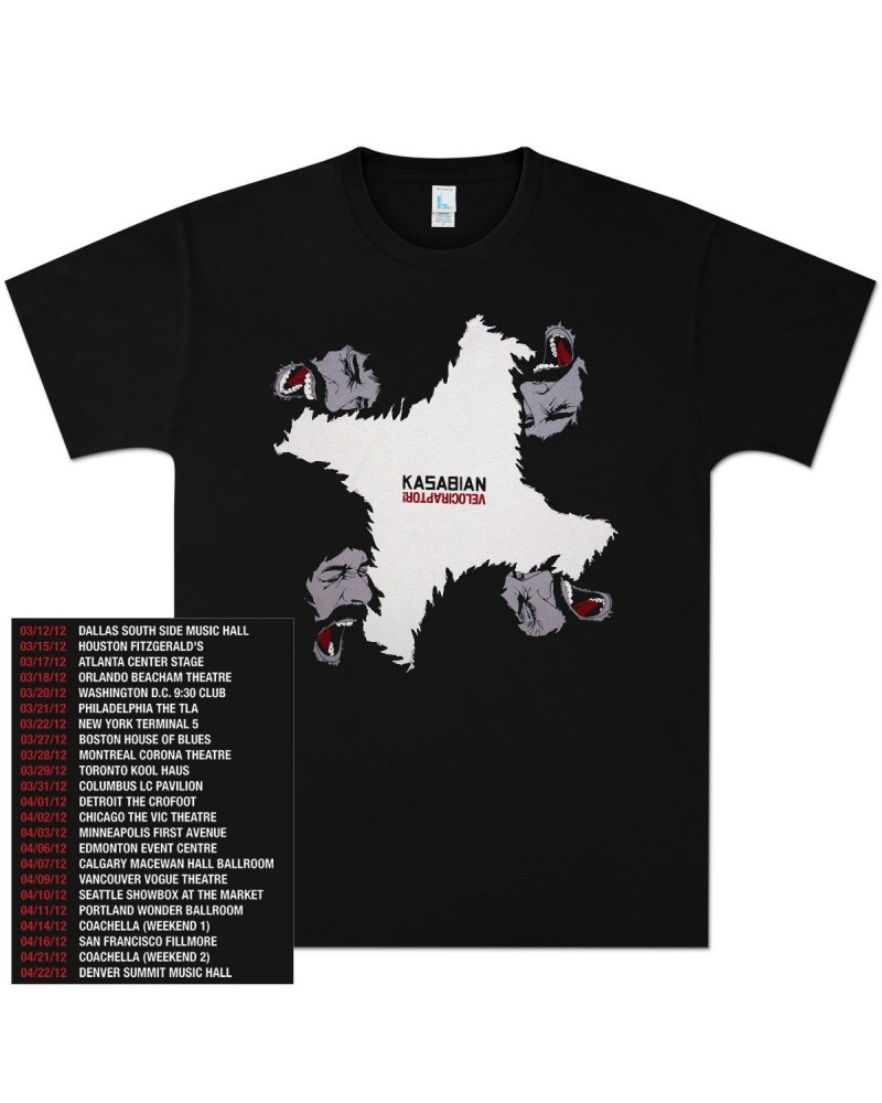 Kasabian Velociraptor Tour T-Shirt $16.80 Shirts