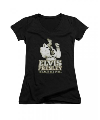 Elvis Presley Junior's V-Neck Shirt | GOLDEN Junior's Tee $8.82 Shirts